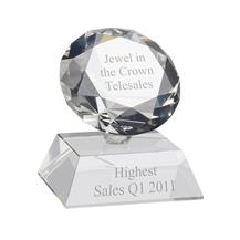 AC151 Engraved Optical Crystal Diamond Award